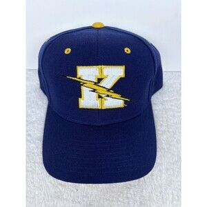 Kent State Golden Flashes Fitted Hat Wool USA Size 7 1/2 Vintage Logo Black Cap